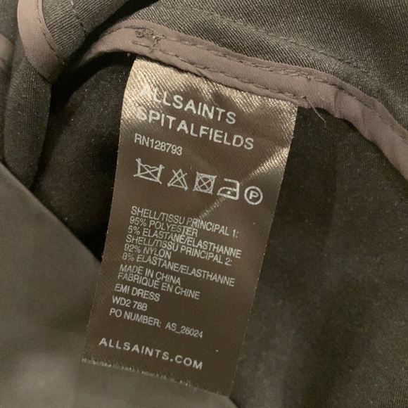 All Saints Black Mesh Cutout Mini Sleeveless Dress - Picture 16 of 16